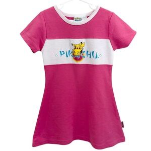 Y2K vintage Pokémon pikachu 7/8 baby pink dress Nintendo official 1990’s